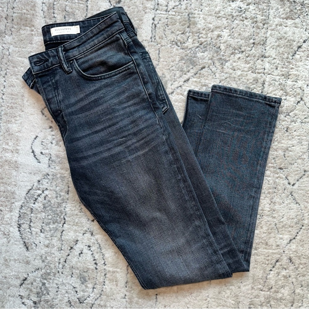 All Saints Men’s Cigarette color denim jeans